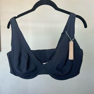SKIMS FITS EVERYBODY UNLINED DEMI BRA STYLEBR-UWR-2293 COLOR:ONYX SIZE 46 DD NWT